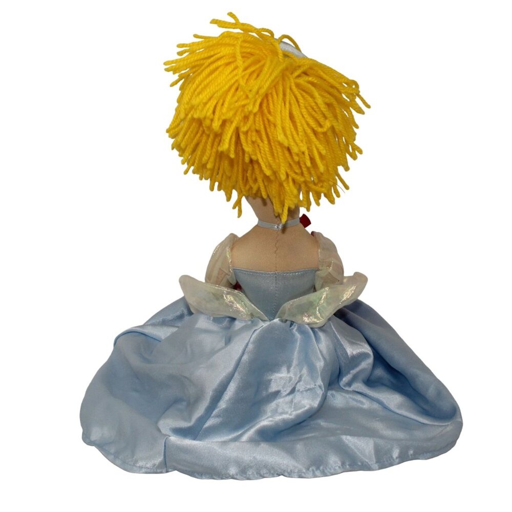 Vintage Disney Store Cinderella Plush Doll Yarn Hair Pink Gift Stuffed Toy - Picture 5 of 7